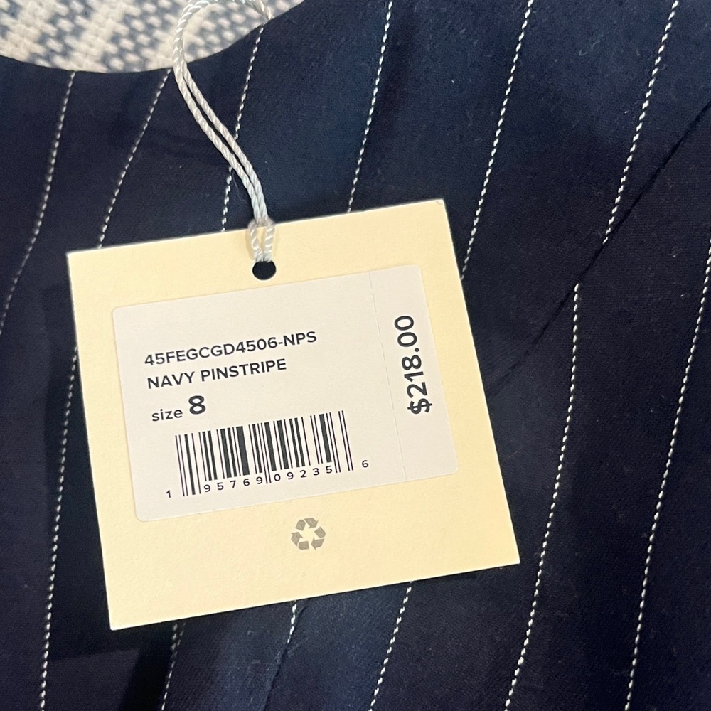 Favorite Daughter Navy Pinstripe Dress - Picture 2 of 5